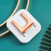 Kuber Industries (Set of 5) Hair Dryer Stand Holder for wall | Clip Style Hair Tool Organiser | Bathroom Accessories | Hair Straightener Holder - White